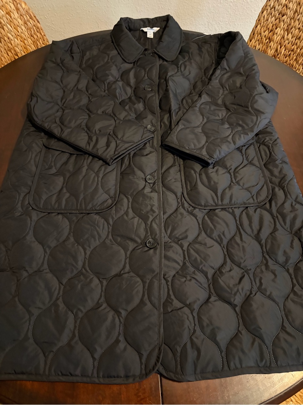 Old Navy Black Quilted Puffer Coat